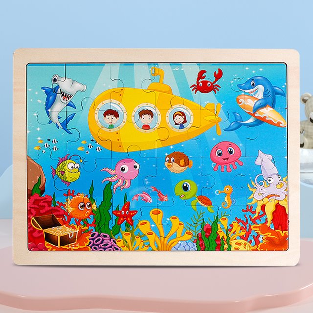 Rompecabezas de Dino de diseño creativo, los mejores regalos, tableros de rompecabezas de 24 uds para niños