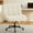 White, variant on Arlopu Swivel Criss Cross Chair with Wheels, Adjustable Height, Home Chair, Vanity Chair, Office Desk Chair with Comfy Wide Cushion