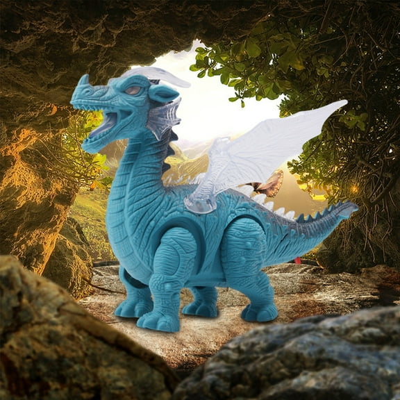 Holiday Deals karymi Battery-Powered Dinosaur Toy with Lights Simulation Dinosaur Model Can Walk Kids Interactive Toys Clearance Toys Summer Clearance Wholesale