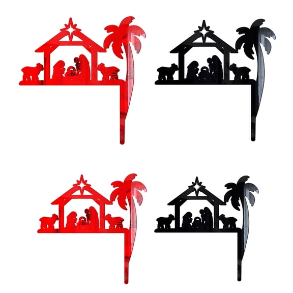 XISAOK 4pcs 3D Jesus Religion Mirror Wall Sticker Light Switch Sticker Decal Acrylic