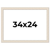 34x24 Frame White Real Wood Picture Frame Width 1.75 inches | Interior Frame Depth 0.5 inches |