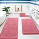 thumbnail image 4 of Juego de alfombras de baño suaves y antideslizantes de espuma viscoelástica: alfombra de baño absorbente con felpa de terciopelo para baño, lavadero o sala de estar., 4 of 6