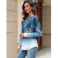 thumbnail image 6 of Zeagoo Womens Henley Tops Long Sleeve Boho Style Tee Shirts Dressy Outfits Blouses Business Casual, 6 of 6