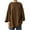 Coffee, variant on ZANZEA Womens Tops Shirts Solid Color Long Sleeve Pullover Blouses
