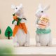 thumbnail image 1 of Estatuas de conejo de Pascua de resina para decorar el hogar, divertidas figuras de mesa de primavera y verano, 1 of 7