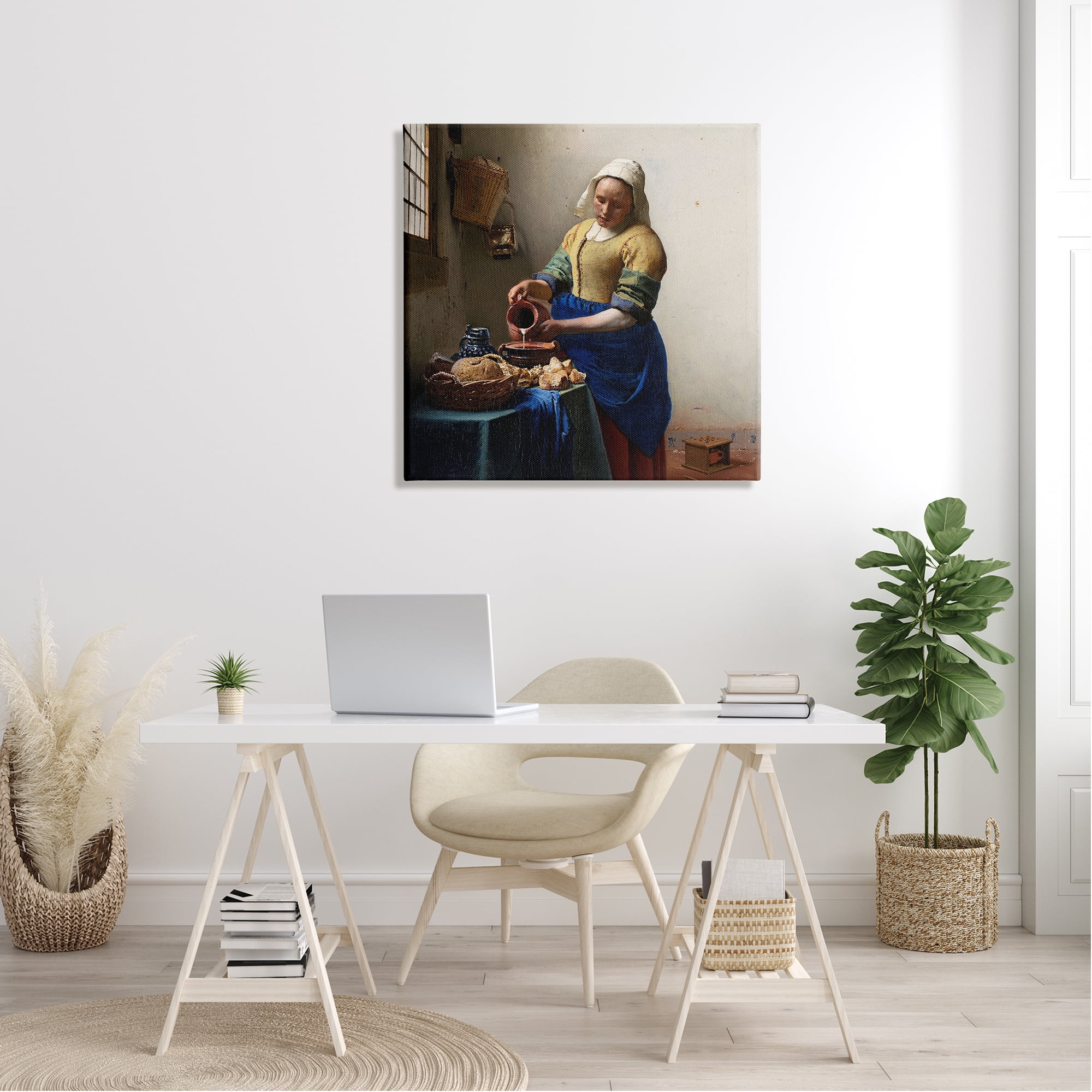Stupell Industries The Kitchen Maid Johannes Vermeer Classical Painting Painting Gallery Wrapped Canvas Print Wall Art, Design by one1000paintings
