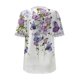 thumbnail image 3 of ICHUANYI Clearance Women Fashion Summer Sexy Fold Printed Regular Women Short Sleeves V Neck Button(Purple, XL) ICHUANYI WER2023080803002, 3 of 4