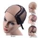 thumbnail image 3 of YANTAISIYU Gorro de peluca de encaje suizo con parte en U de 4x4 pulgadas para hacer pelucas con correas ajustables en la parte posterior Redecilla sin pegamento (Negro M), 3 of 5