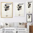 thumbnail image 4 of Designart "Minimalist Balloon Rendition" Hot Air Balloon Floater Framed Canvas Wall Art, 4 of 5