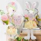 thumbnail image 4 of Easter Bunny Decorations Easter Gnomes, Easter Decor Handmade Swedish Tomte Doll, Spring Decorations for Home Decor,B, 4 of 5