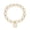 F, variant on Initial Pearl Bracelet Flower Girl Bracelet Proposal For Girls Dainty Gold Pearl Bracelets With Letter A Z Personalized Name Jewelry Birthday Christmas Wedding For Her