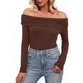 thumbnail image 1 of 2025 Femmes Pur Manches Longues Hauts de Pyjama Thermiques pour Femmes Manches Longues Col Roulé Doux Chaud Chandail Femmes Manches Longues Hauts Thermiques Tricot Automne Hiver, 1 of 5