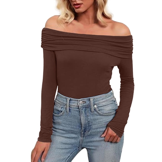 2025 Femmes Pur Manches Longues Hauts de Pyjama Thermiques pour Femmes Manches Longues Col Roulé Doux Chaud Chandail Femmes Manches Longues Hauts Thermiques Tricot Automne Hiver