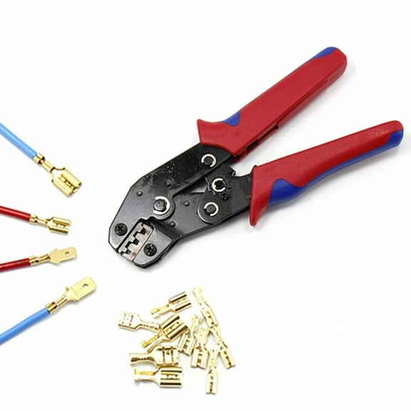 Insulated Ratchet Crimping Pliers Terminal Wire Cable Connector Crimper Tool