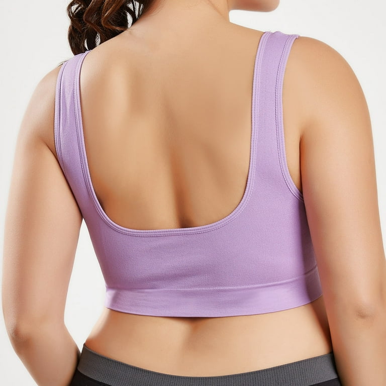 FAFWYP Plus Size Sports Bras for Women,Large Bust High Impact Sports Bras  High Support No Underwire Fitness T-Shirt Paded Yoga Bras Comfort Full  Coverage Everyday Sleeping Seamless Bralettes 