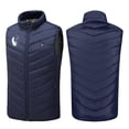 thumbnail image 5 of Sleeveless Heated Jacket for Men Women, 8 Heating Zones Winter Vests, Unisex Adult Warm Quilted Padded Heated Waistcoat Outdoor Winter Gilet Navy M, 5 of 8