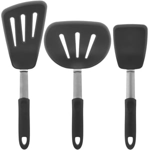 3pcs Ensemble D'ustensiles De Cuisine En Silicone Anti-rayures Ensemble de Cookware Pour Anti-adhésif Pelle à Fente