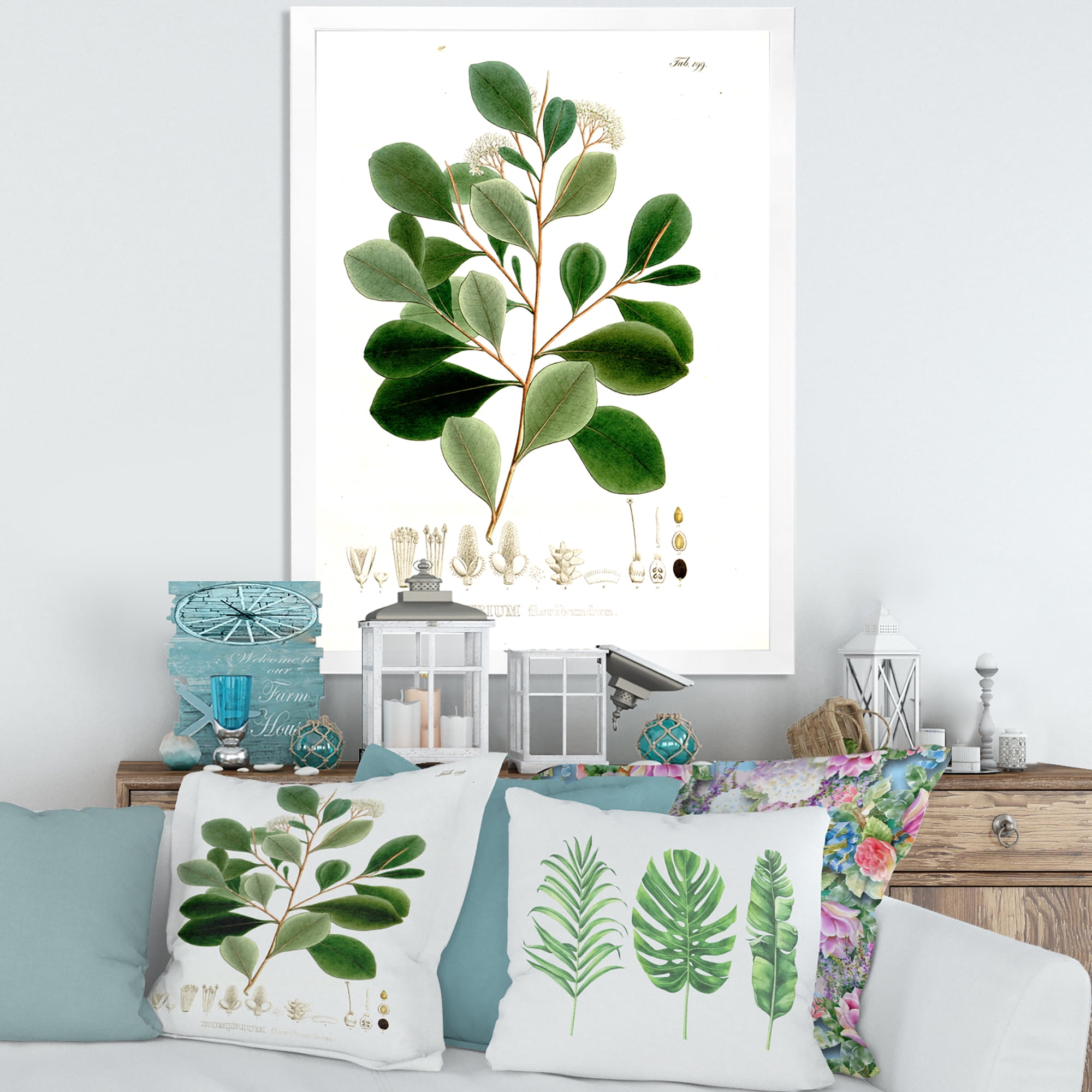 Designart 'Ancient Botanicals IV' Traditional Framed Art Print