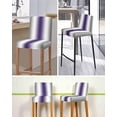 thumbnail image 5 of Gray Purple Bar Stool Covers Set of 4, Modern Gradient Geometric Stretch Washable Bar Chair Covers with Backs, Removable Pub Counter Height Chair Cover for Kitchen Dining Room Cafe, 5 of 7