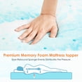 thumbnail image 5 of 3 Inch Thick Ventilated Gel Memory Foam Mattress Topper for Body Support, High Density Pad for Camper, 5 of 6