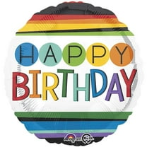 Burton & Burton Rainbow Happy Birthday Foil/Mylar Balloon