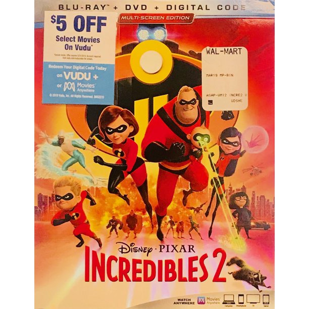 The Incredibles Standard Definition Widescreen Blu Ray Dvd Digital Copy Walmart Com Walmart Com
