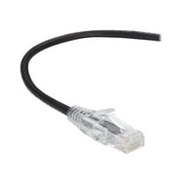 Black Box 3ft Slim Cat6a Unshielded Snagless (UTP) Network Patch Cable, Black