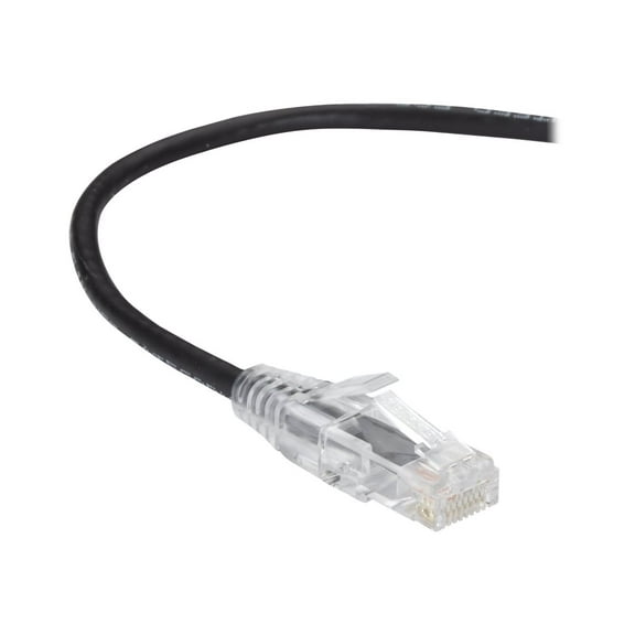 Black Box 3ft Slim Cat6a Unshielded Snagless (UTP) Network Patch Cable, Black