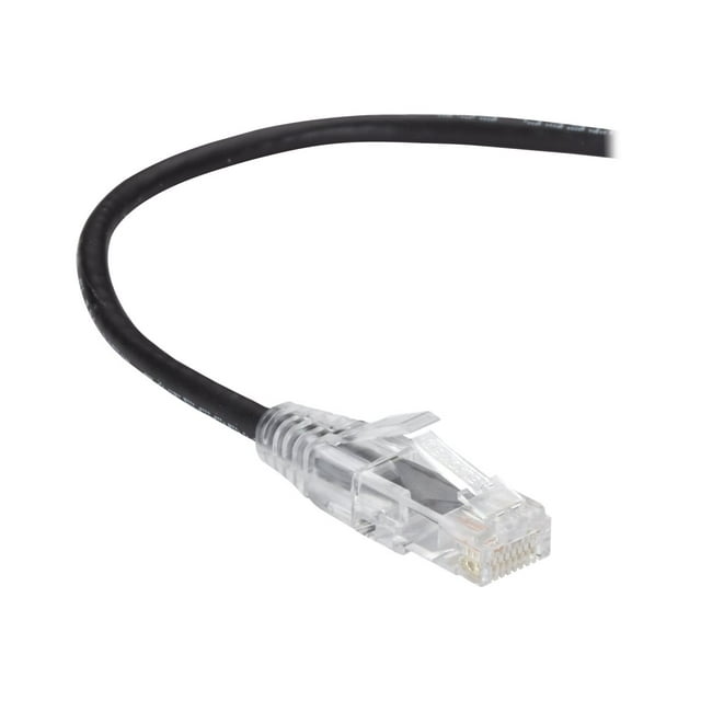 Black Box Slim-Net - Câble de Raccordement - RJ-45 (M) à RJ-45 (M) - 3 ft - UTP - CAT 6a - booted, Moulé, Échoué - Noir