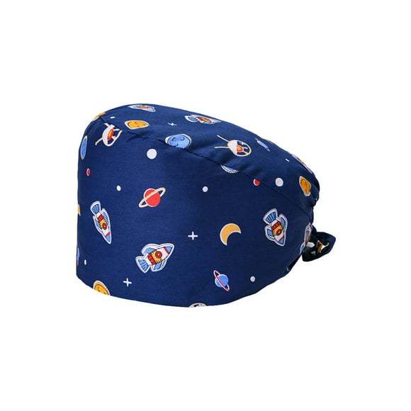 Surgery Caps Doctors Adjustable Breathable Dull Polish Button Professional Chic Various Patterns Multifunctional Operating Hats Space
