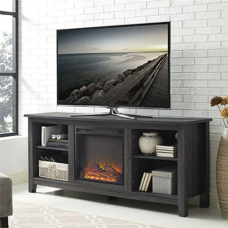Pemberly Row 58" Fireplace TV Stand in Charcoal