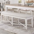 thumbnail image 2 of Pemberly Row 58" Upholstered Dining Bench with Boucle Fabric in White, 2 of 9