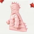 thumbnail image 6 of Chiccall Toddler Kids Cute Dinosaur Quilted Winter Coat Boys Girls Hooded Zip Padded Jacket Outerwear for Boys Girls Pink 5-6 Years, 6 of 10