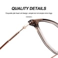 thumbnail image 3 of Gafas de montura grande con lentes de luz anti-azul de moda, hechas de TR y resina, 3 of 5