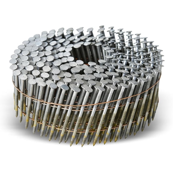 findmall 3600Pcs 15Degree Collated Wire Coil Full Round Head Siding Nails 2-1/4" x 0.092"