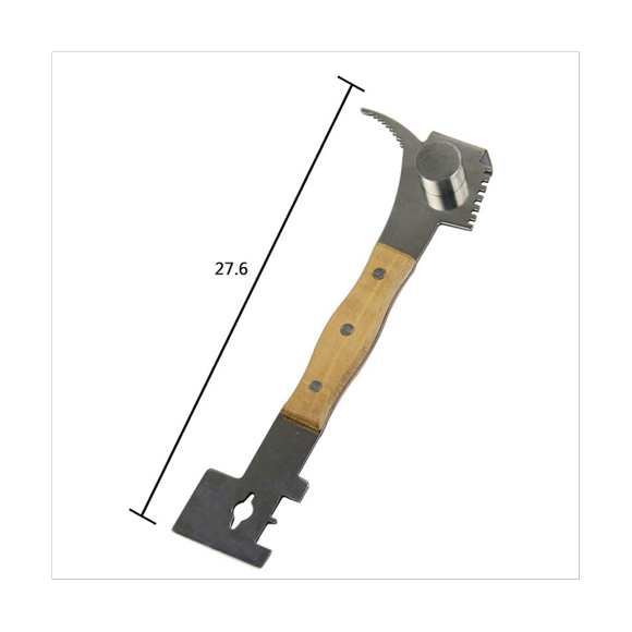 Outil de Ruche Multi-Usage avec Poignée en Bois, Outil de Ruche pour Abeille, Lève-Cadre, Couteau de Débouchage, Outils d'Apiculture
