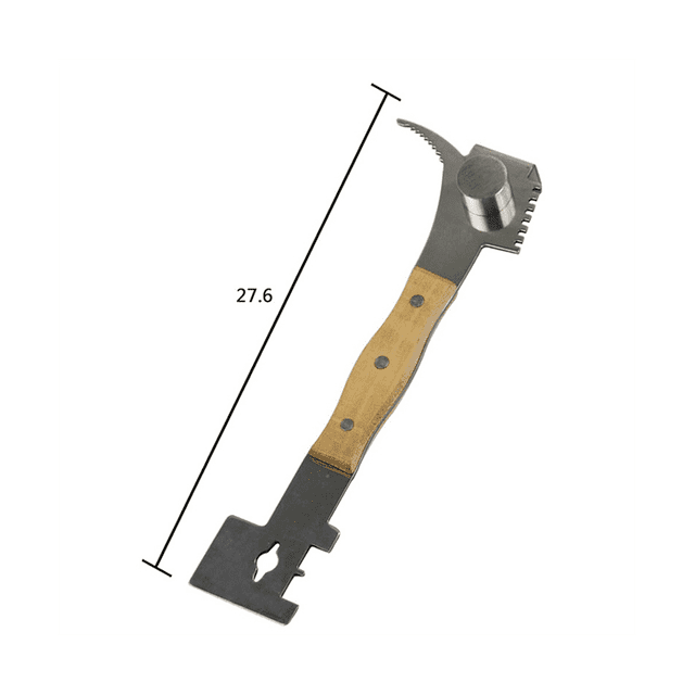Outil de Ruche Multi-Usage avec Poignée en Bois, Outil de Ruche pour Abeille, Lève-Cadre, Couteau de Débouchage, Outils d'Apiculture