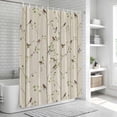 thumbnail image 4 of Sparrow Shower Curtain, Spring Birds on The Branches Retro Country Beige Washable Shower Curtains for Bathroom Bathtubs, Waterproof Quick-Dry Bath Curtain with Hooks & Grommets, Narrow 66"x72", 4 of 9