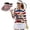 250th Anniversary Eagle, variant on Lemon Women's Golf Shirt and Sun Visor Hat Set Moisture Wicking 3/4 Sleeve Golf Shirts Sports Sun Visor Hat Suitable for Tennis Enthusiasts Soft and Comfortable