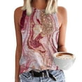 thumbnail image 2 of Prolriy Tops de verano para mujer 2024 Camisetas sin mangas para mujer Camisetas de verano Sin mangas Casual Suelto Estampado Túnica Blusas Camiseta sin mangas para mujer Tops de mujer Rosa M, 2 of 4