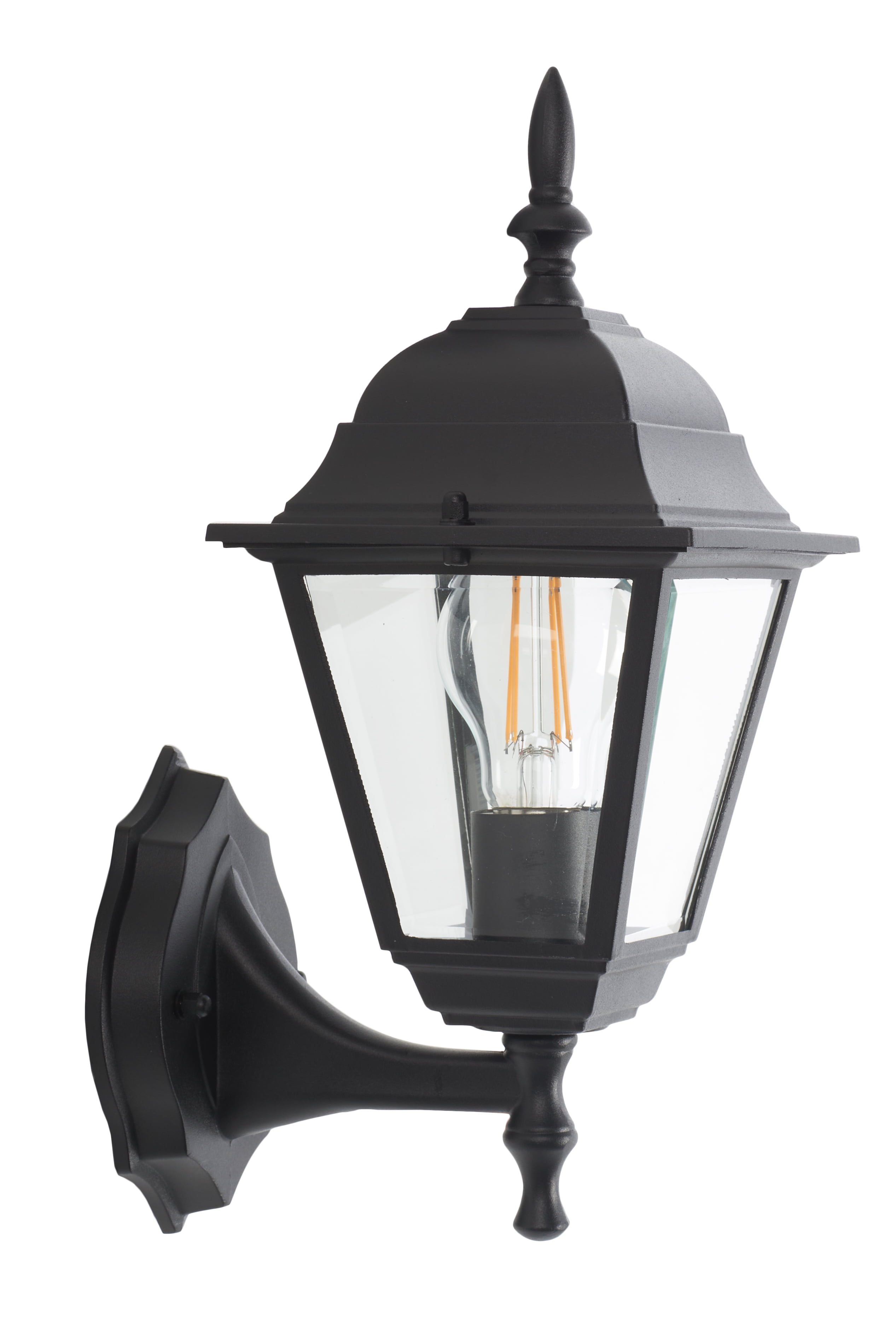 SAFAVIEH Rhion 2-Light A19 Black Steel Wall Sconce with Black Shade, Set of 2