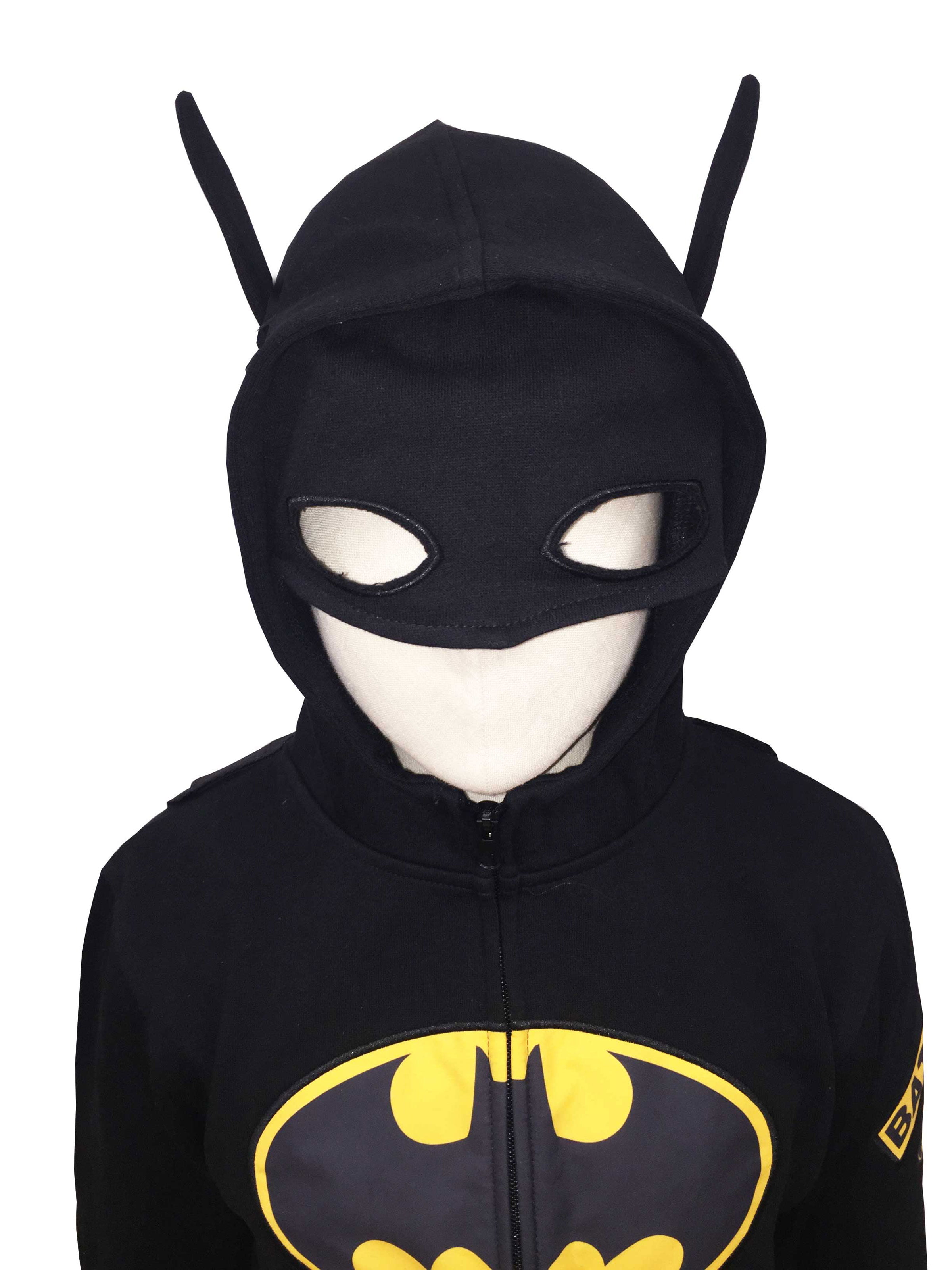 Boys) Zip Caped Hoodie & Costume Batman (Little Big