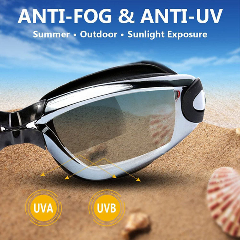 Swimming Goggles, Swim Goggles UV Protection Watertight Anti-Fog Comfort fit for Unisex Adult Men and Women - image 3 of 7
