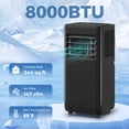 thumbnail image 4 of HOMCOM 8000 BTU AC Unit, Portable Air Conditioner with WiFi Control, Black, 4 of 10