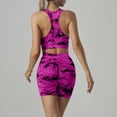 thumbnail image 4 of CIENVNSTG Two Piece Workout Sets for Women Summer Seamless High Waist Shorts Yoga Outfits Sports Bra Gym Shorts Workout Gym Yoga Hot Pink S, 4 of 5