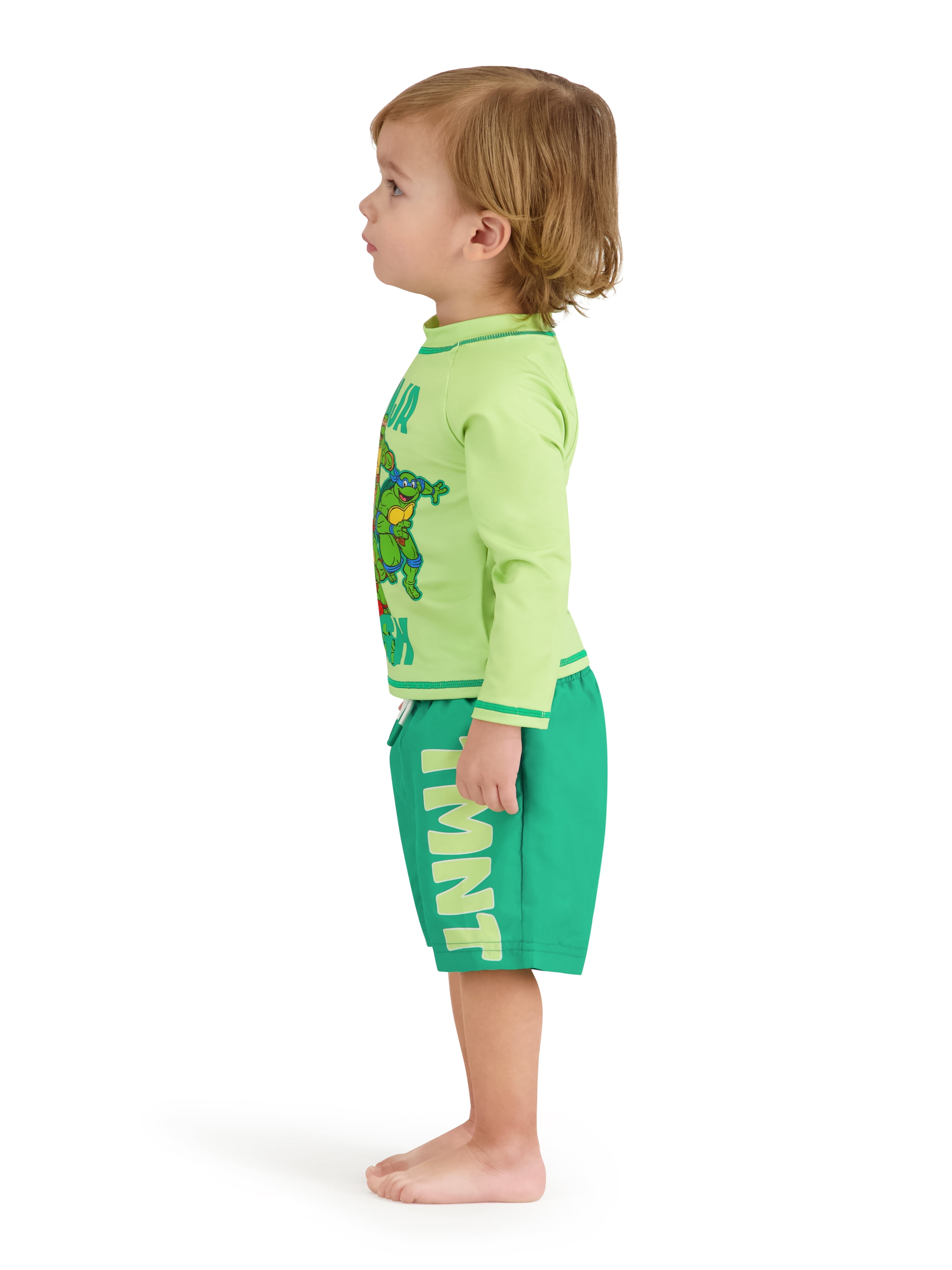 Character Toddler Boy Rash Guard Swim Set with Coverup, 3- Pieces, Sizes 12M- 5T