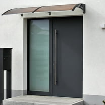 Zimtown 35"x 77"  Household Awning Patio Cover Door Window Polycarbonate Black