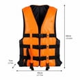 thumbnail image 2 of Xxl Adult Life Jacket Orange Flotation Device, Adjustable Adult Life Vest for Fishing Kayak Jet Ski Wakeboard Paddling, Durable Sports Outdoor Safety Vest for All Water Recreation, 2 of 5