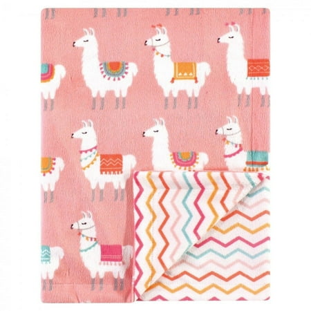 Hudson Baby Infant Girl Plush Mink Blanket Llama One Size