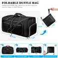 thumbnail image 3 of DAKOMM 65L Travel Duffle Bag with Shoes Compartment, Weekender Overnight Bag for Women Men, Foldable Travel Duffel Bag Sports Tote Gym Bag Hospital Mom Tote Bag for Labor and Delivery Black, 3 of 7